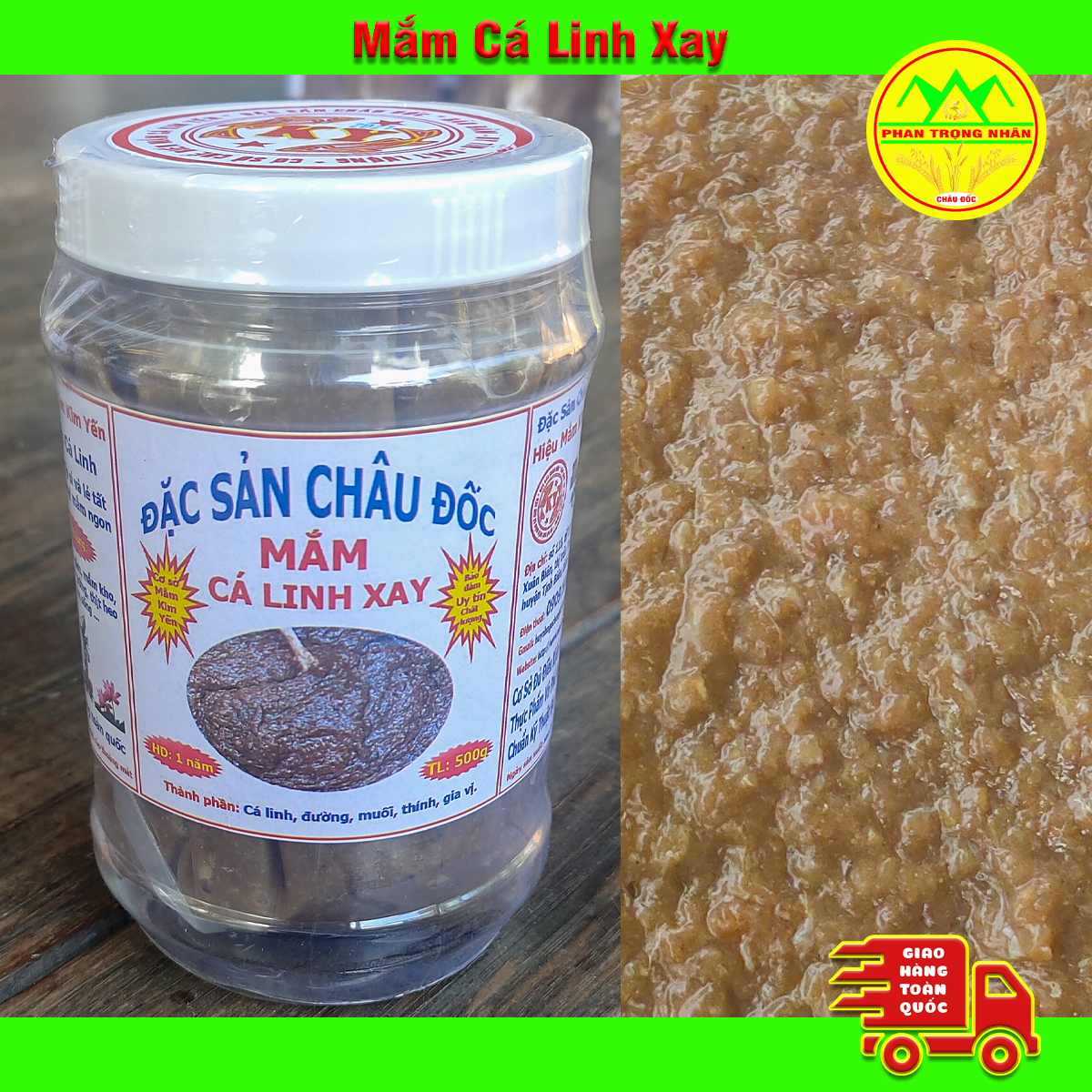 500gr Mắm Cá Linh Xay Châu Đốc Thơm Ngon