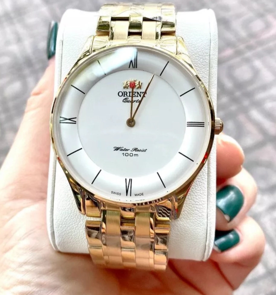 Đồng hồ nam dây kim loại 0rient size 40mm gold fullbox Đồng hồ nam chống nước Đồng hồ nam cao cấp