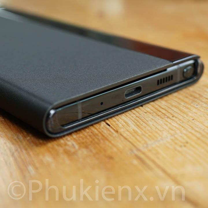 Bao da Clear view Galaxy Note 10 Plus thông minh, ảnh thật