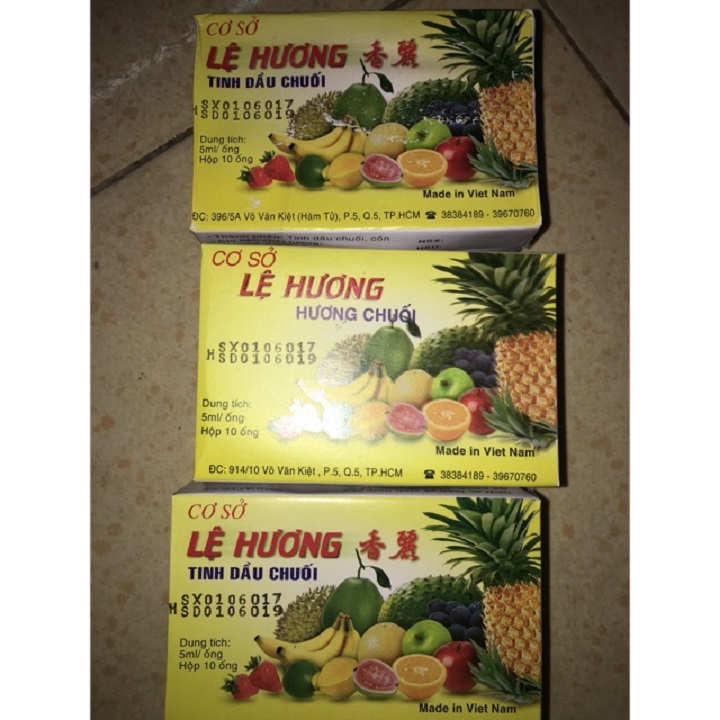 (HÔP 10 ỐNG) TINH DẦU CHUỐI LỆ HƯƠNG