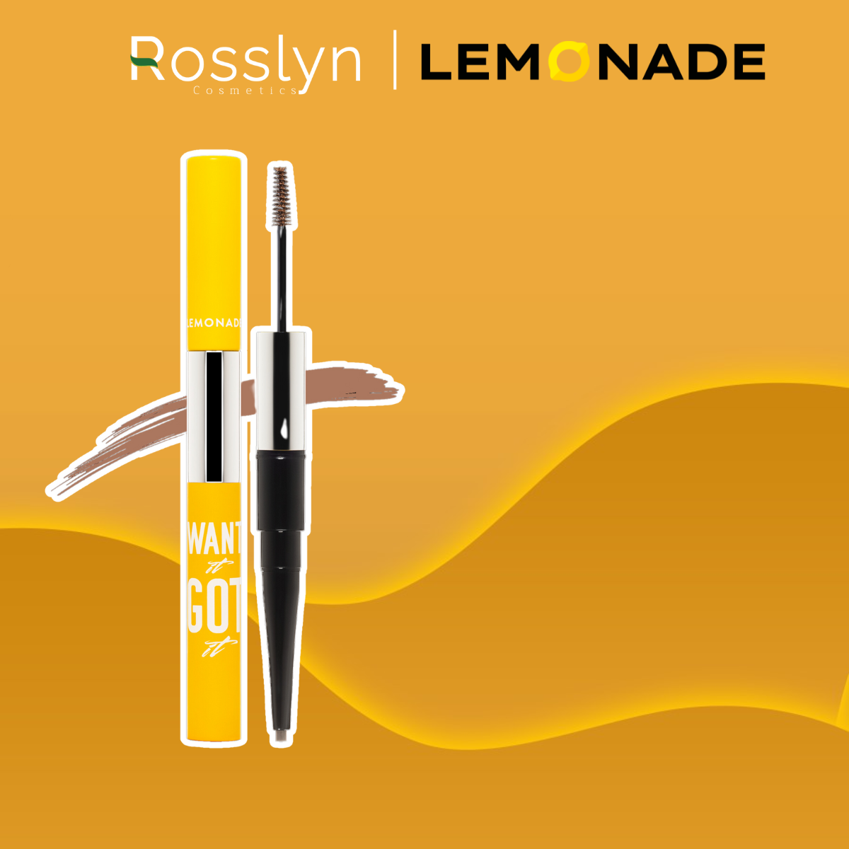 Chì Kẻ Mày 2 Đầu Lemonade Want It Got It Dual Eyebrow 2g+2ml Rosslyn