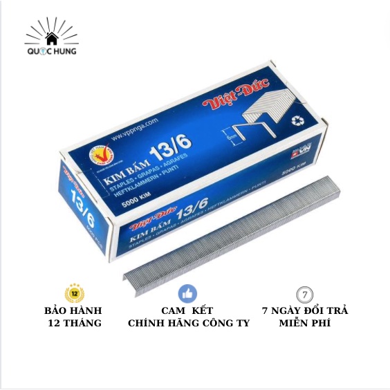 Ghim bấm gỗ 13/6 Việt Đức 5000 kim