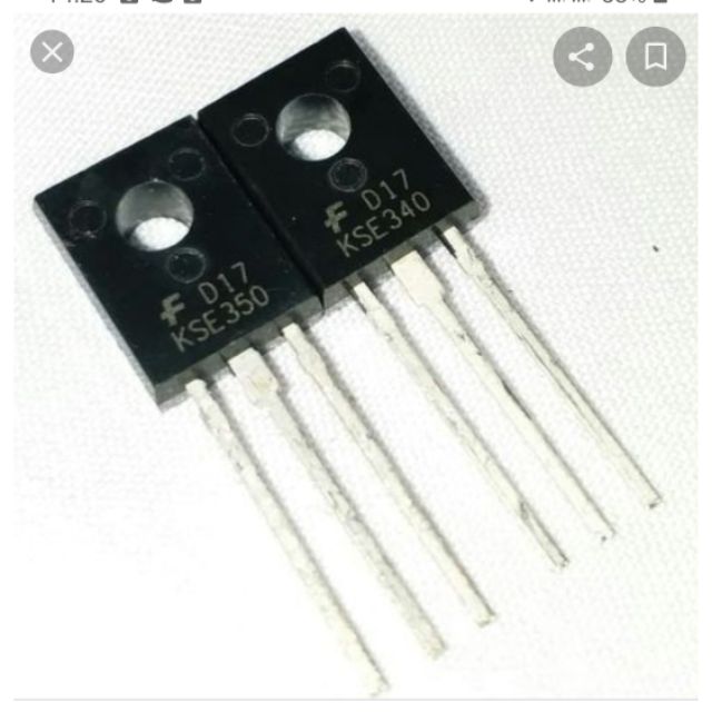 Cặp transistor công suất KSE350 và 340