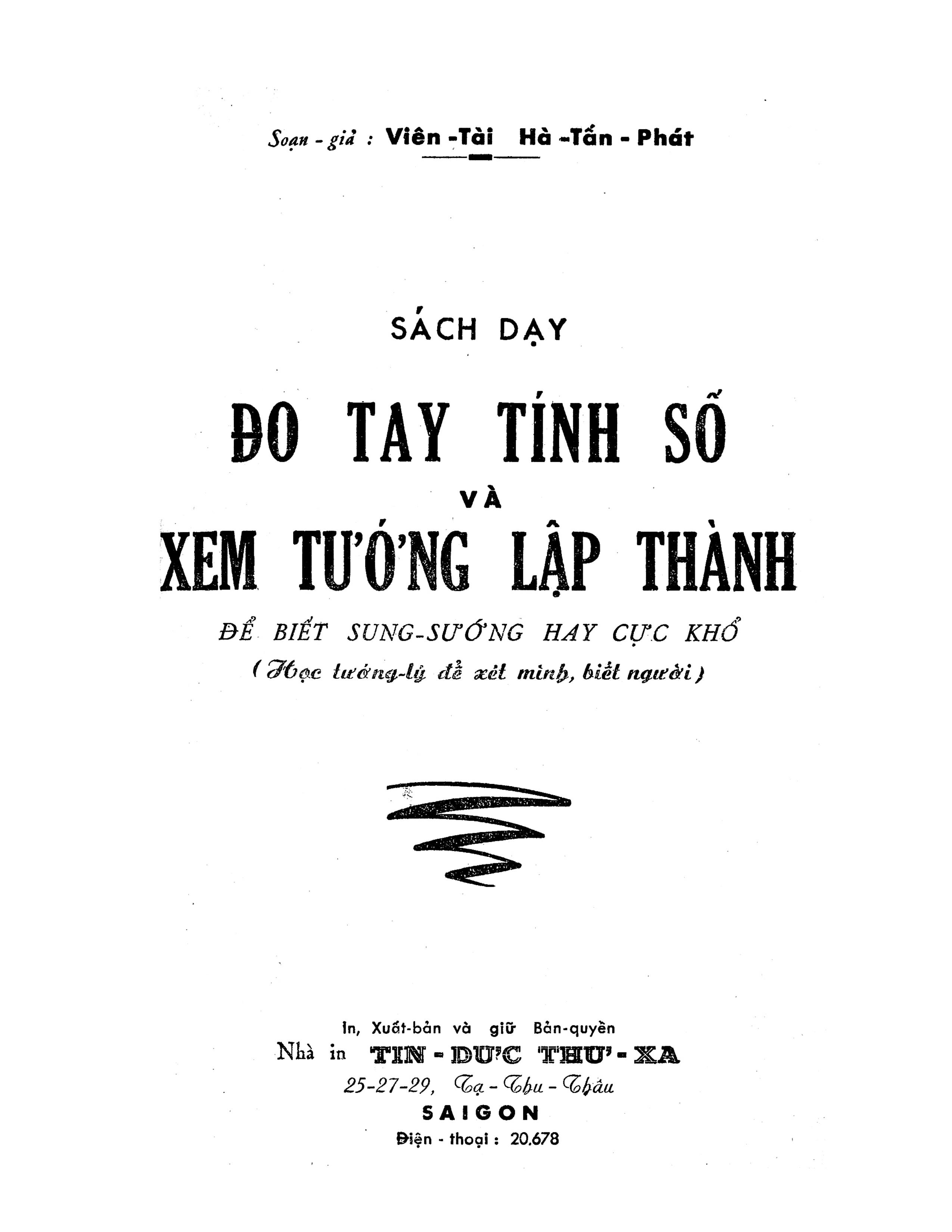 Sách Dạy Đo Tay Tính Số Xem Tướng Lập Thành