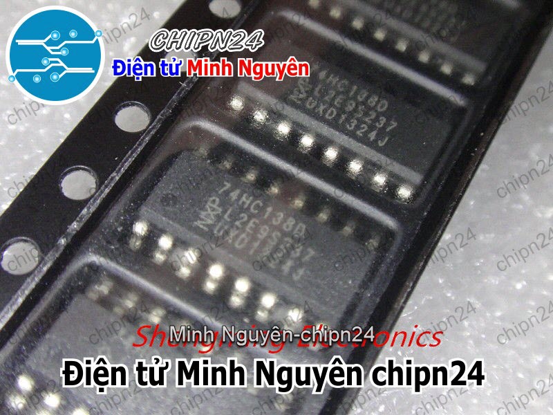 [4 con] (SOP) IC Dán 74138 74HC138 SOP-16 (SMD) (74HC138D) (IC Giải mã 3 đường sang 8 đường) - HH002974