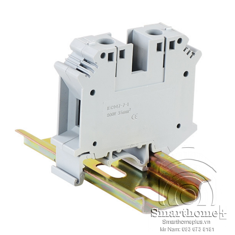 Bộ 10 Chiếc Cầu Đấu Dây Điện Nhanh Teminal Lắp Tủ Điện 2 Đầu 35mm2 KK-35B