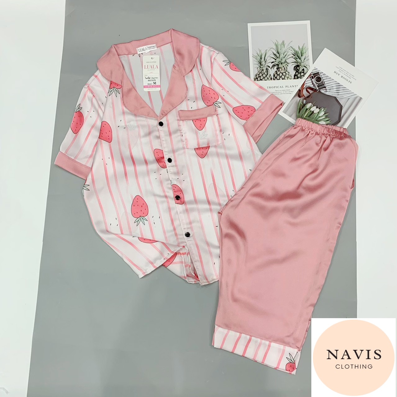 (Siêu Phẩm) Bộ Đồ Ngủ Pijama Lụa Satin Lửng Mẫu Hot 2021