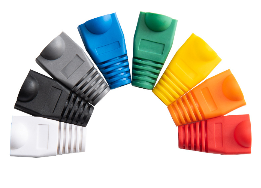 [HCM]100 Đầu chụp hạt mạng RJ45 màu xám