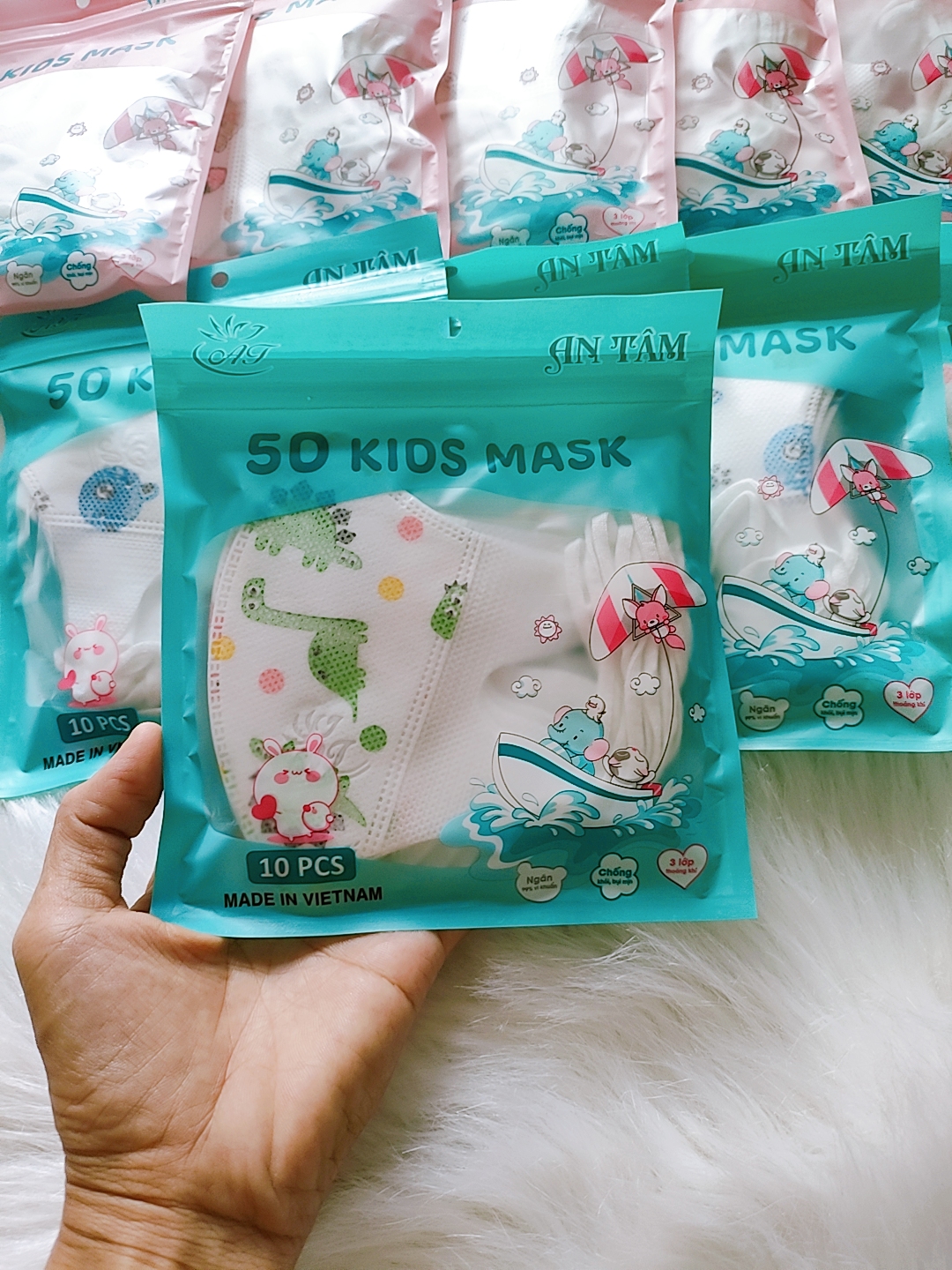 [COMBO 10 GÓI] 100 Chiếc Khẩu Trang Trẻ Em 5D Cho Bé 2 - 8 Tuổi