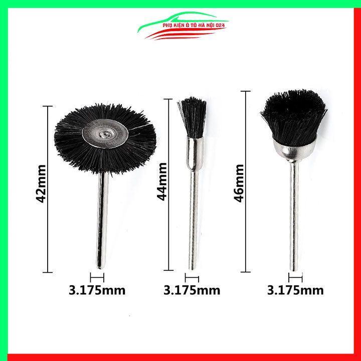 Bộ 5 Chổi Đánh Gỉ Trục 3mm Sợi Cước Chổi Xòe