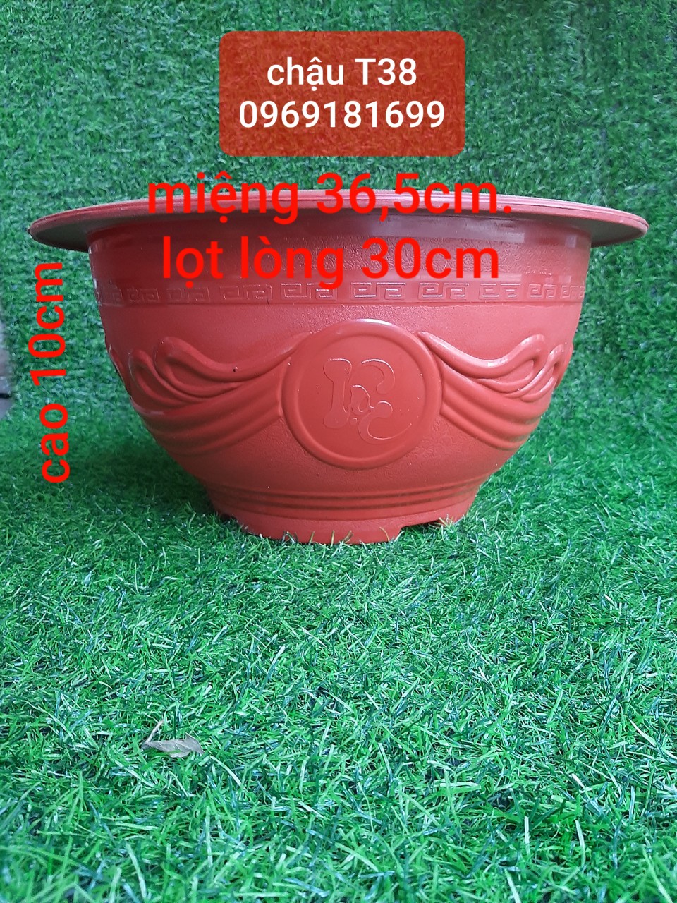 Chậu nhựa đỏ T38 Siêu dầy dặn,chậu nhựa trồng hoa