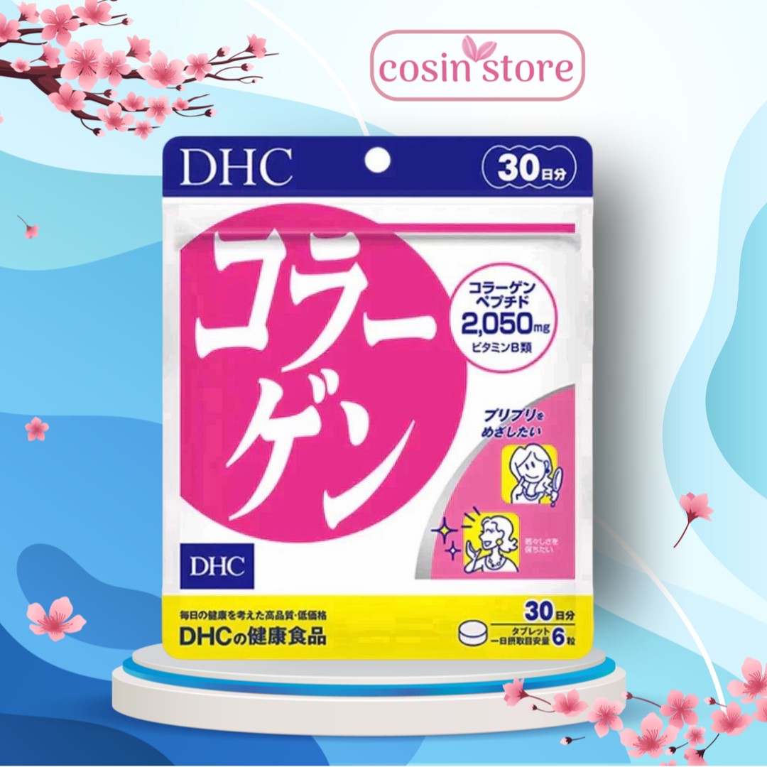 Viên uống DHC Collagen túi 180 viên 30 ngày của Nhật Bản dùng chống lão hóa da toàn diện - Cosin Store