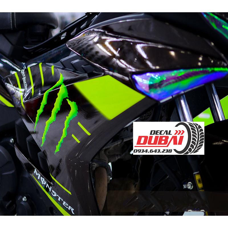 Tem Xe Exciter 150 Monster Xanh Đen