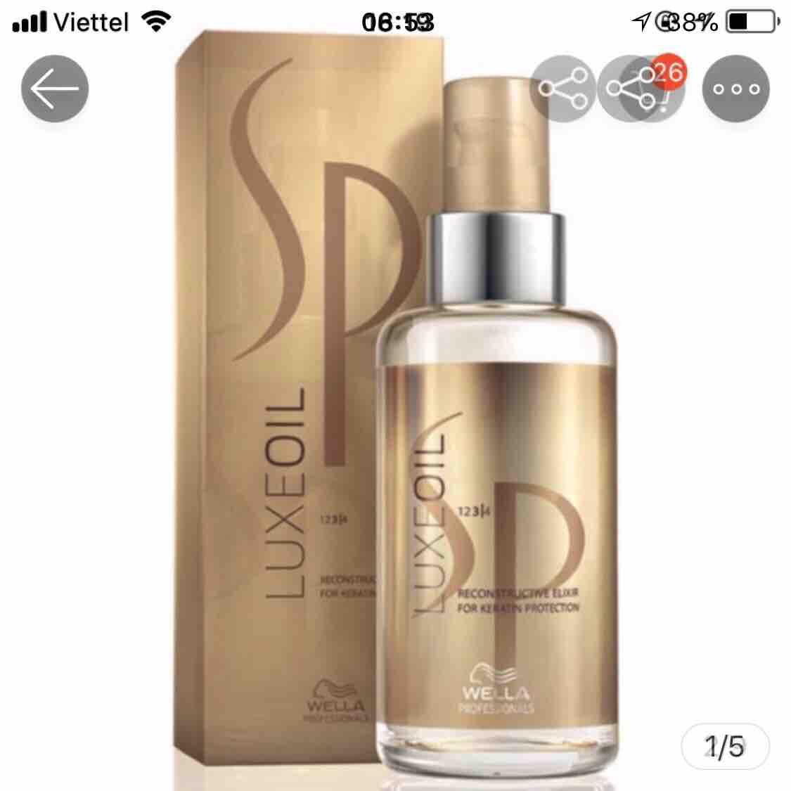 Tinh dầu phục hồi tóc SP Wella Luxe Oil 100ml