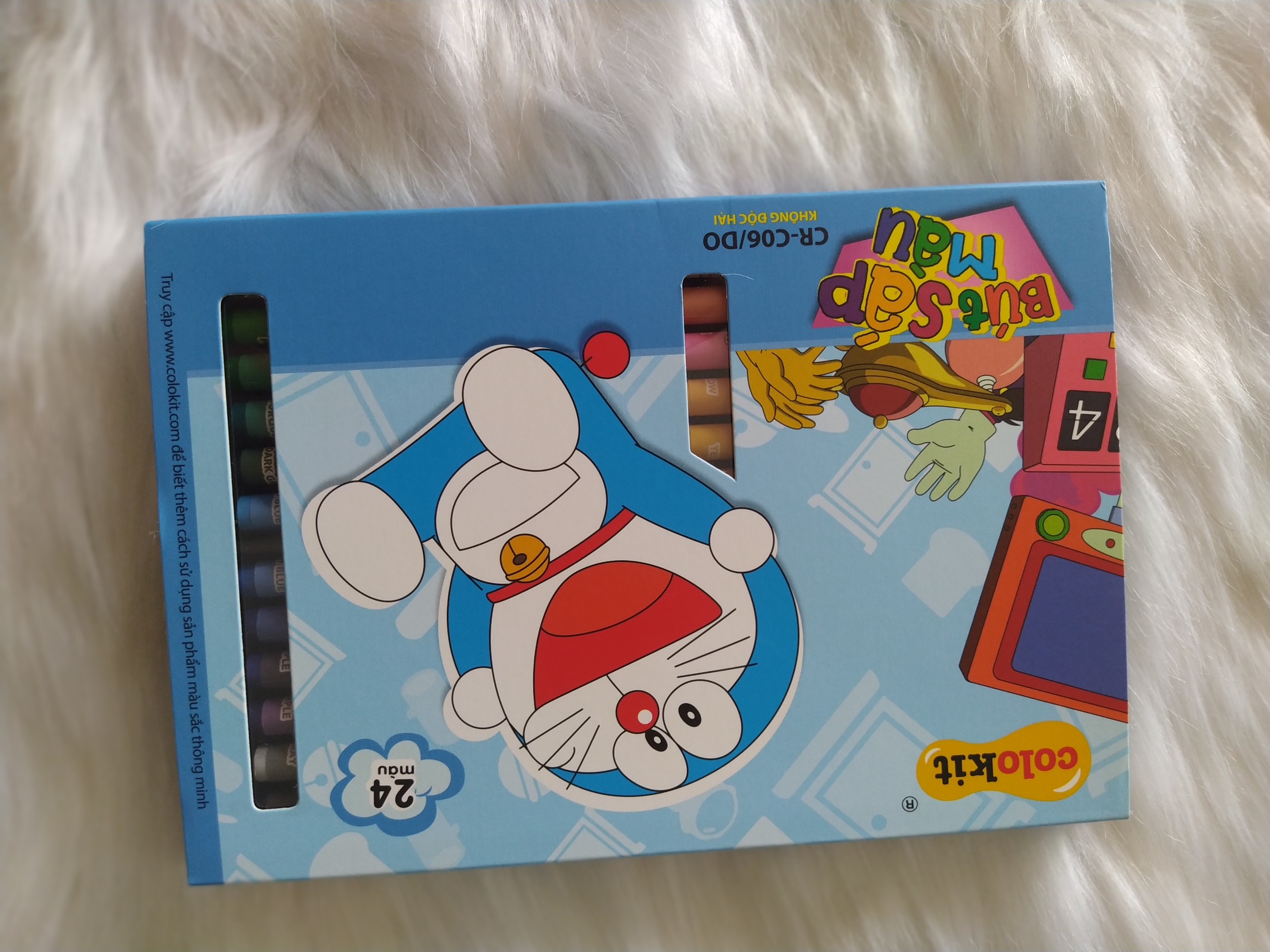 Sáp màu Doraemon 24 màu Colokit | CR-C06,C05,C04/DO