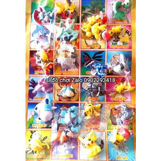 Vỉ Mô Hình Pokemon vỉ 24 con nhiều mẫu khác nhau cho bé thoả sức vui chơi
