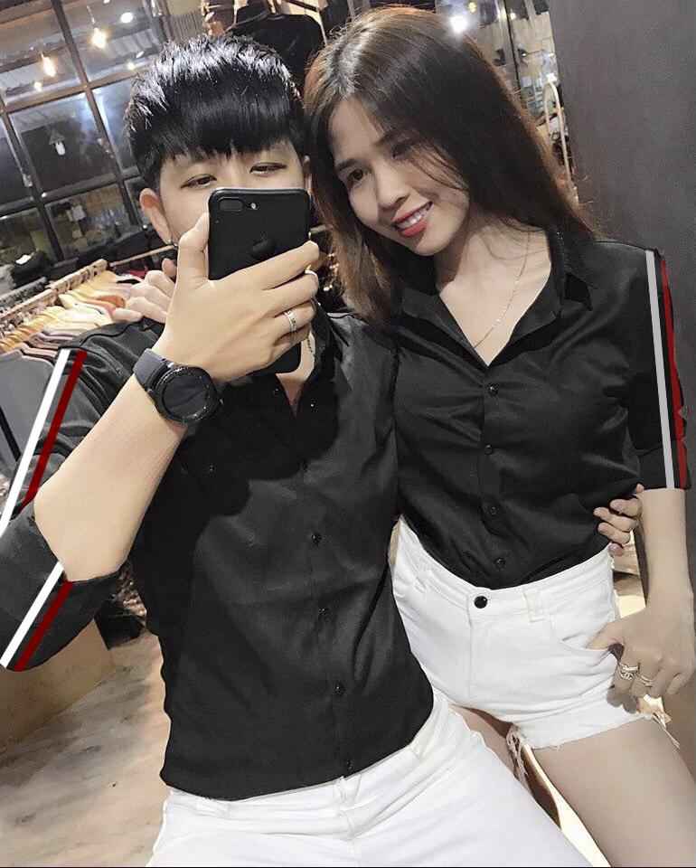 Áo sơ mi nam phối phối tay siêu đẹp