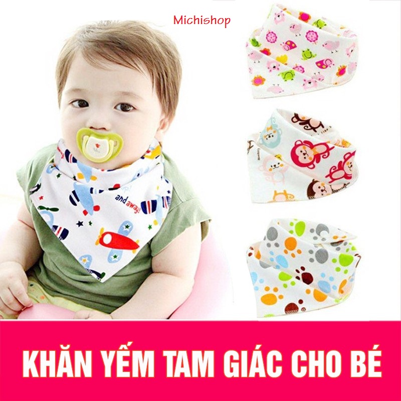 Set 2 Khăn Yếm Tam Giác Cho Bé