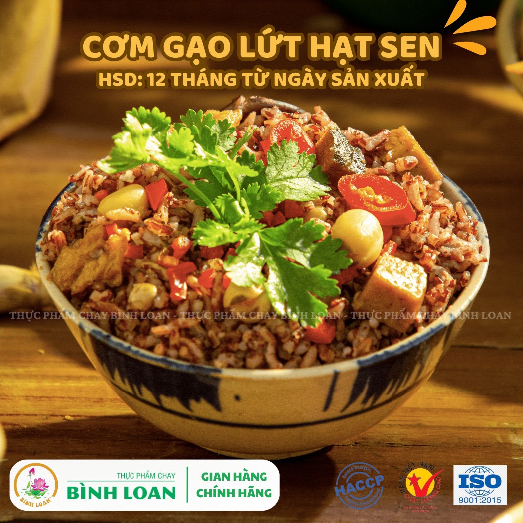 Thực Phẩm Chay Bình Loan - Combo 24 hộp Cơm Gạo Lứt Hạt Sen