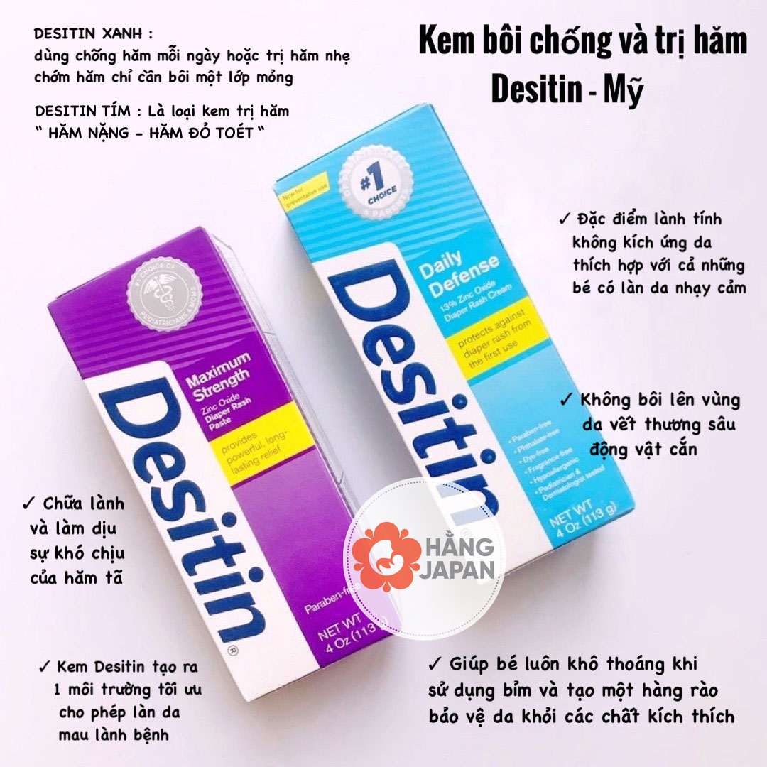 Kem chống hăm Desitin Maximum Strength 57g làm dịu sự khó chịu của hăm tả