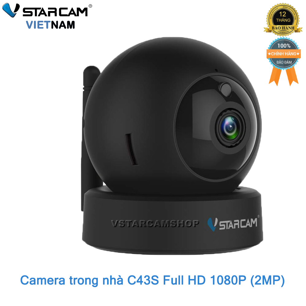 Camera giám sát IP Wifi hồng ngoại Vstarcam C43S Full HD 1080P 3MP bảo hành 12 tháng