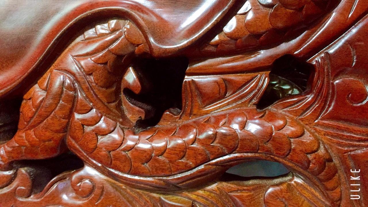 khay trà gỗ song long