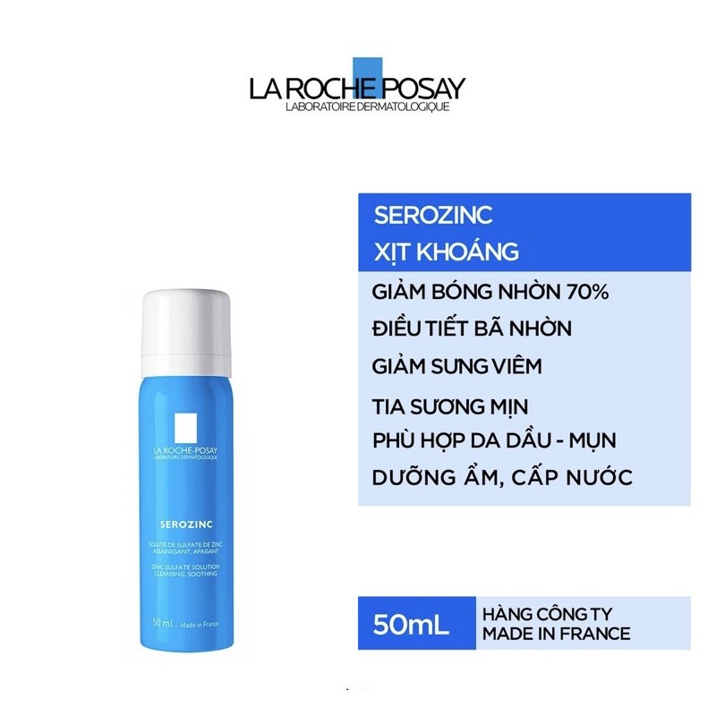 [HCM]Xịt khoáng da dầu mụn La Roche Posay SEROZINC ( 50mL )
