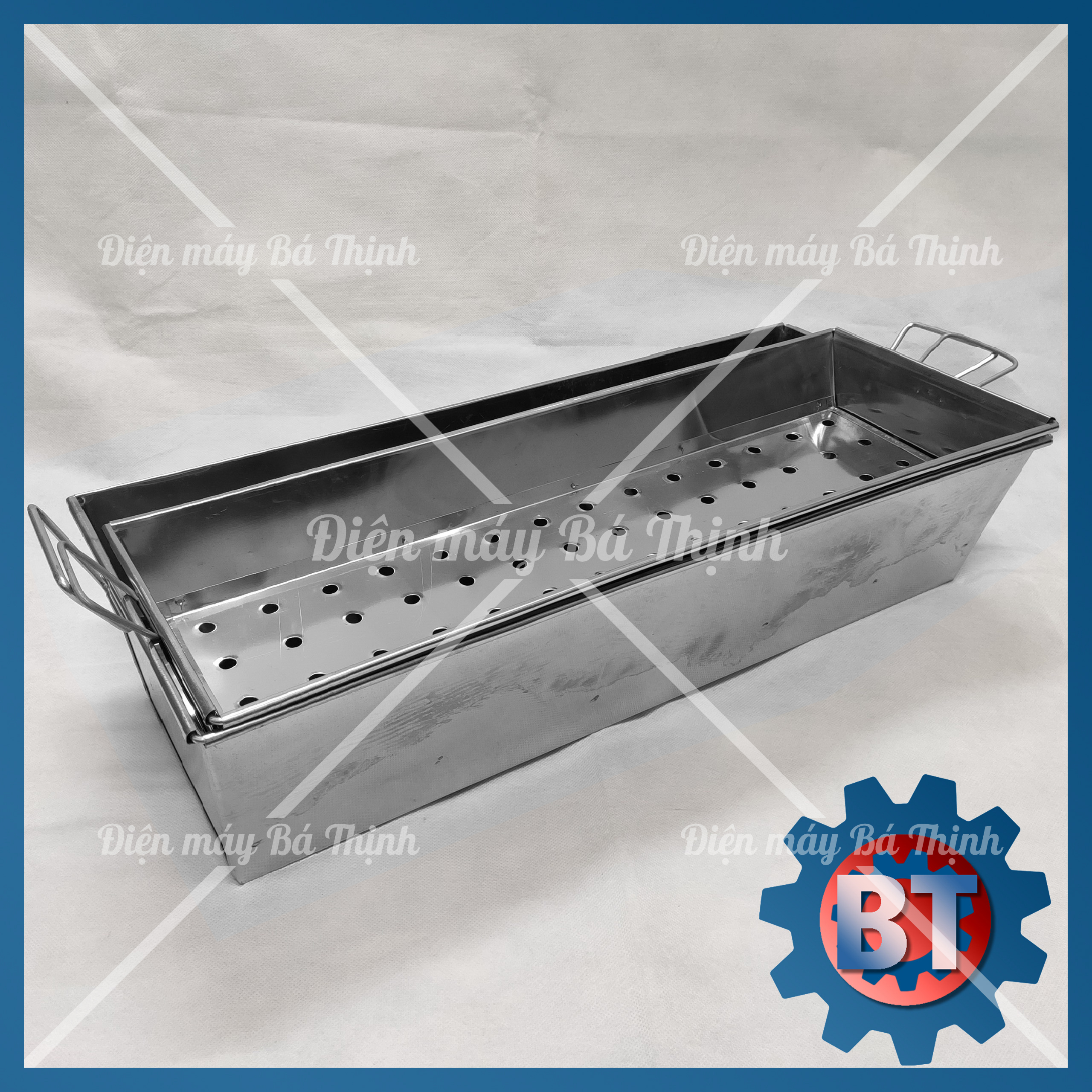 Khay nướng / bếp nướng than hoa Inox (60x21x10cm) - (60x30x15cm)