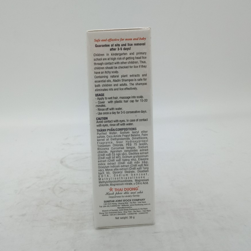 Dầu gội dược liệu tri chấy Aladin 30g