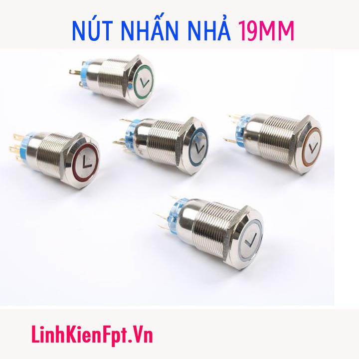 Nút Nhấn Nhả , Nhấn Đề Chống Nước 19mm