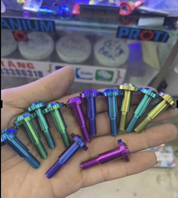 Ốc tay thắng titan gr5 6li32 dù ( giá 1 con ) cho xe số , gắn cùm côn , cùm dầu Exciter , Winner