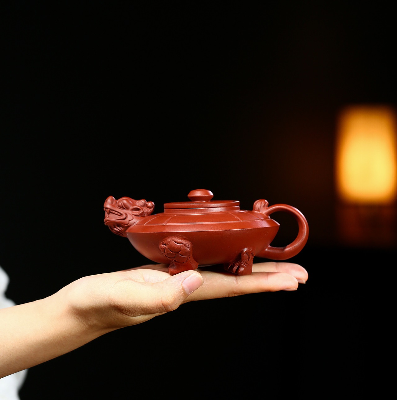 Ấm tử sa nghi hưng long quy 180 ml