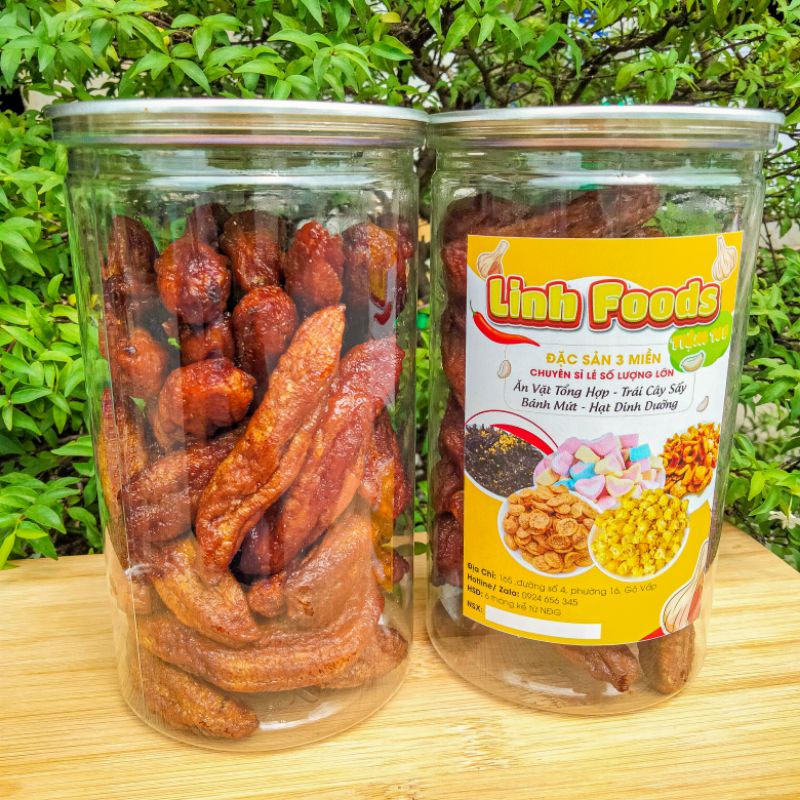 Chuối Sấy Dẻo Lon Pet 400gr [HÌNH THẬT ]  ĐƠN TỪ 50K