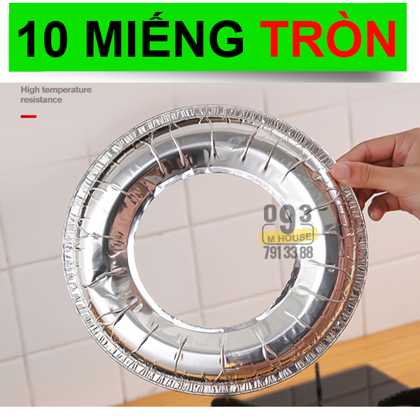 [HCM]Combo 10 Tấm Giấy Bạc Lót Bếp Ga Chắn Dầu Mỡ