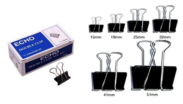 Kẹp sắt đen 19mm No.107 (10 hộp)