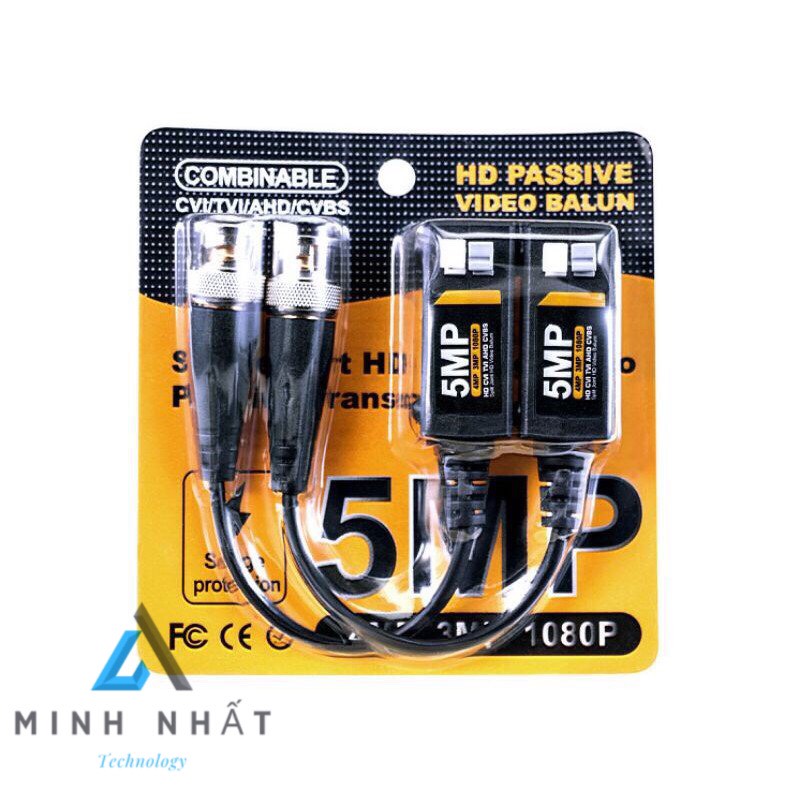 Video balun camera 5MP AHD/CVI/TVI chống nhiễu