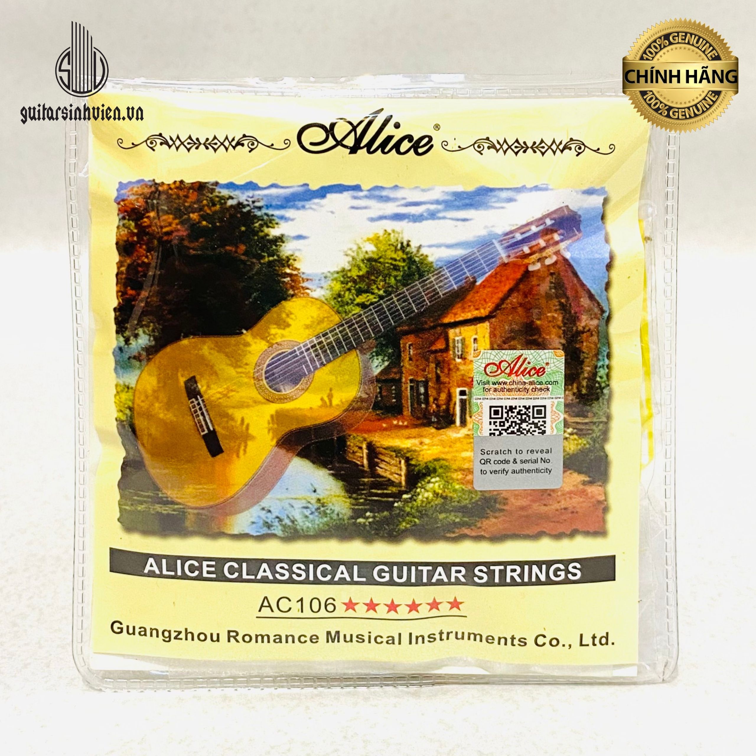 Dây đàn guitar classic giá rẻ chính hãng alice a106 - bộ dây đàn nilon giá rẻ