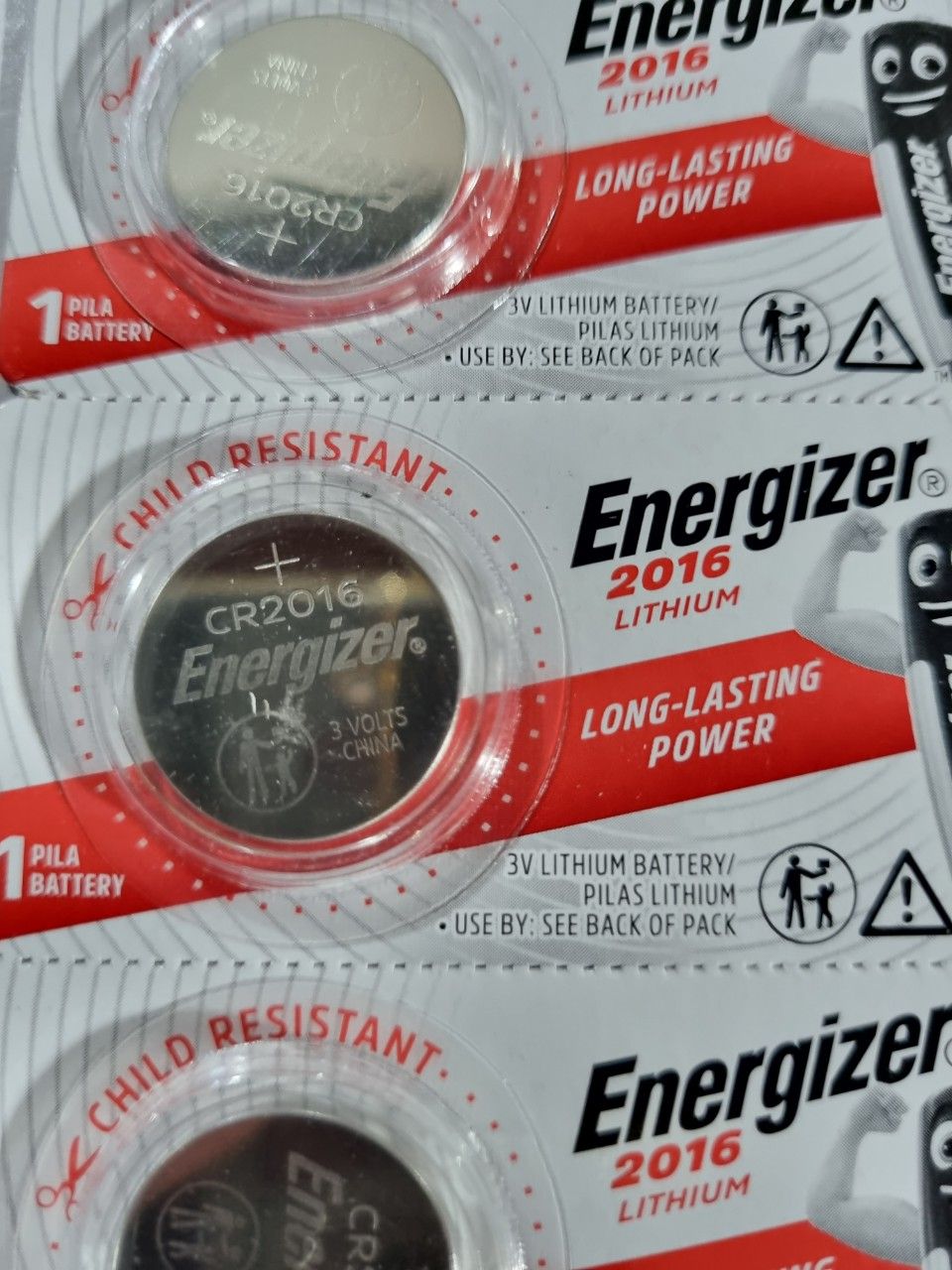Pin Nút Áo Energizer Lithium 3V CR2016 vỉ 5 viên