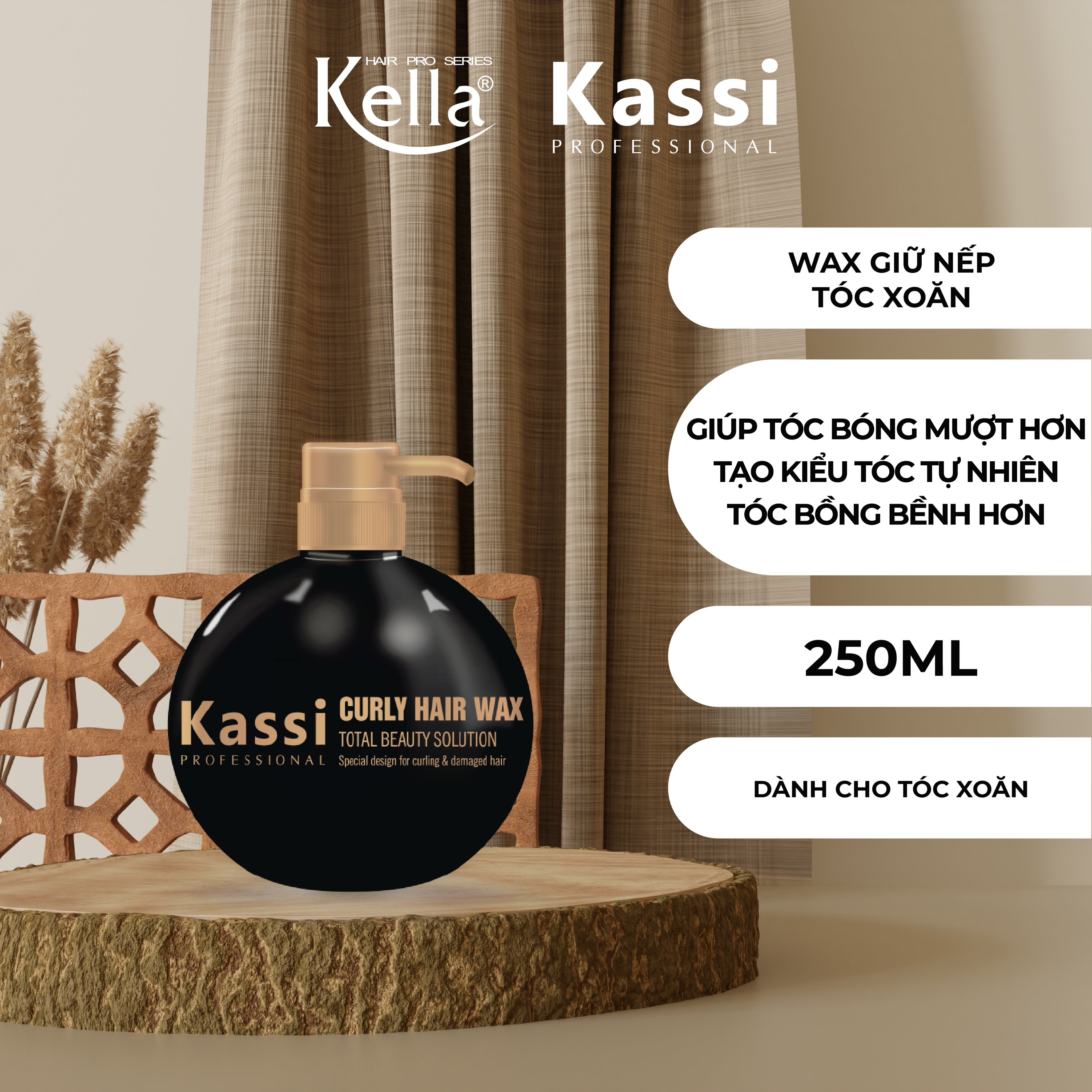 Wax tạo kiểu tóc xoăn Kassi (Chai 250ml)