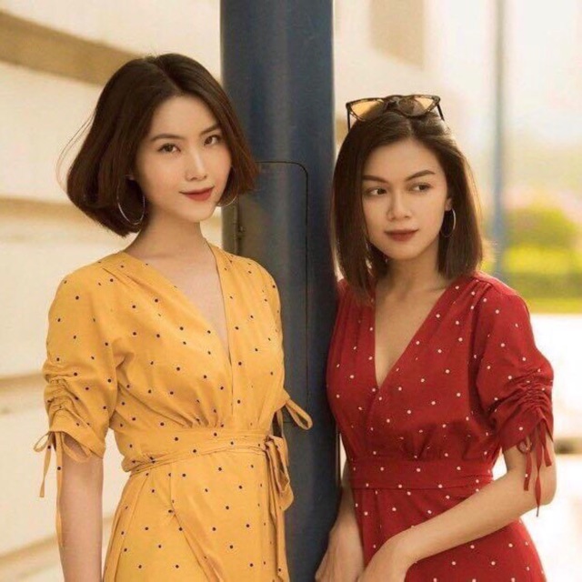 Maxi bi xẻ tà 2 màu