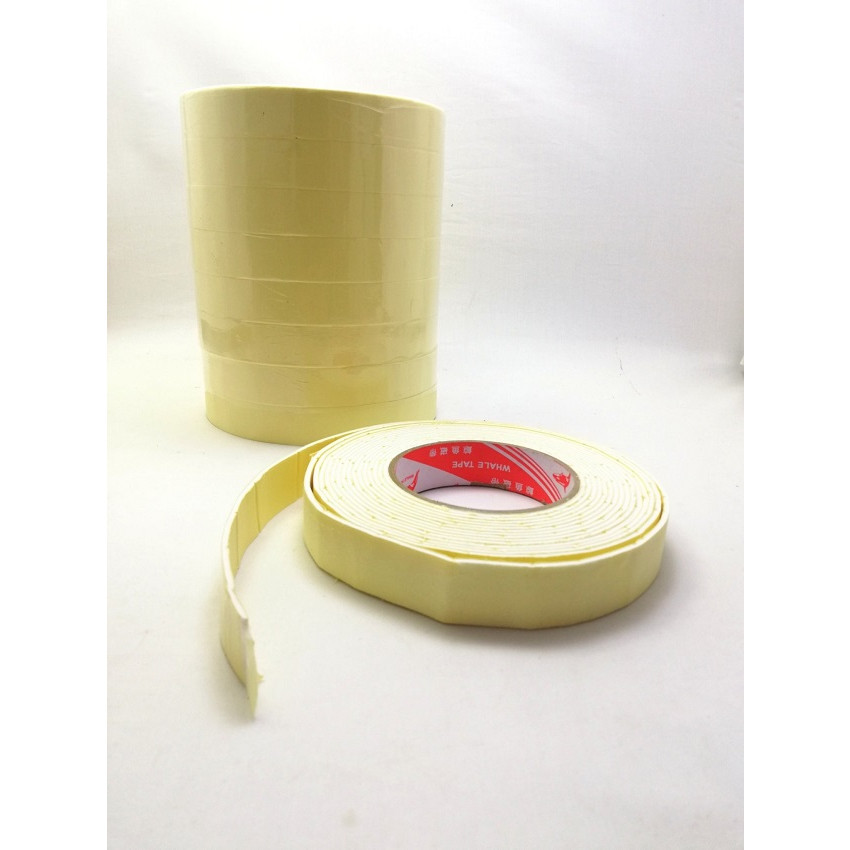 BĂNG KEO XỐP VÀNG 2 MẶT 2F4 (CUỘN)