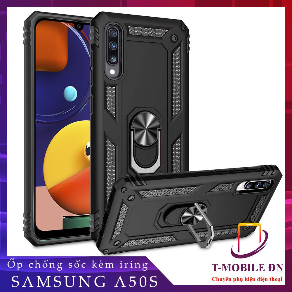Ốp lưng Samsung A50s chống sốc 2 lớp kèm nhẫn iring giá đỡ bảo vệ máy toàn diện chuẩn châu âu