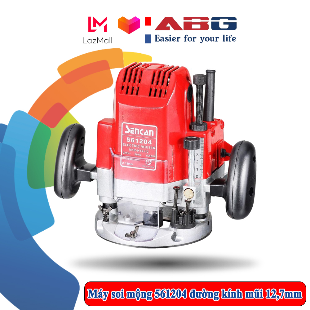 Máy Soi Mộng Sencan 561204 Máy Phay Gỗ Công Suất 1500W Đường Kính Mũi 12,7mm Thường Được Sử Dụng Chế Biến Đồ Gỗ Sản Xuất Đồ Nội Thất Và Các Ngành Công Nghiệp Khác – Hàng Chính Hãng