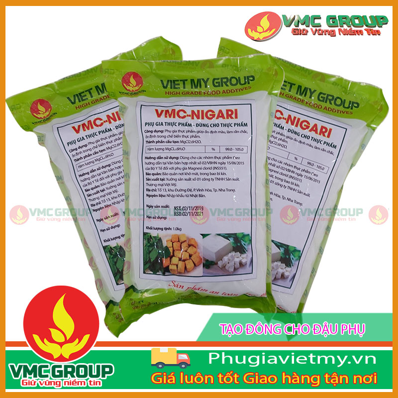VMC NIGARI tạo đông cho đậu hũ (đậu phụ) miếng