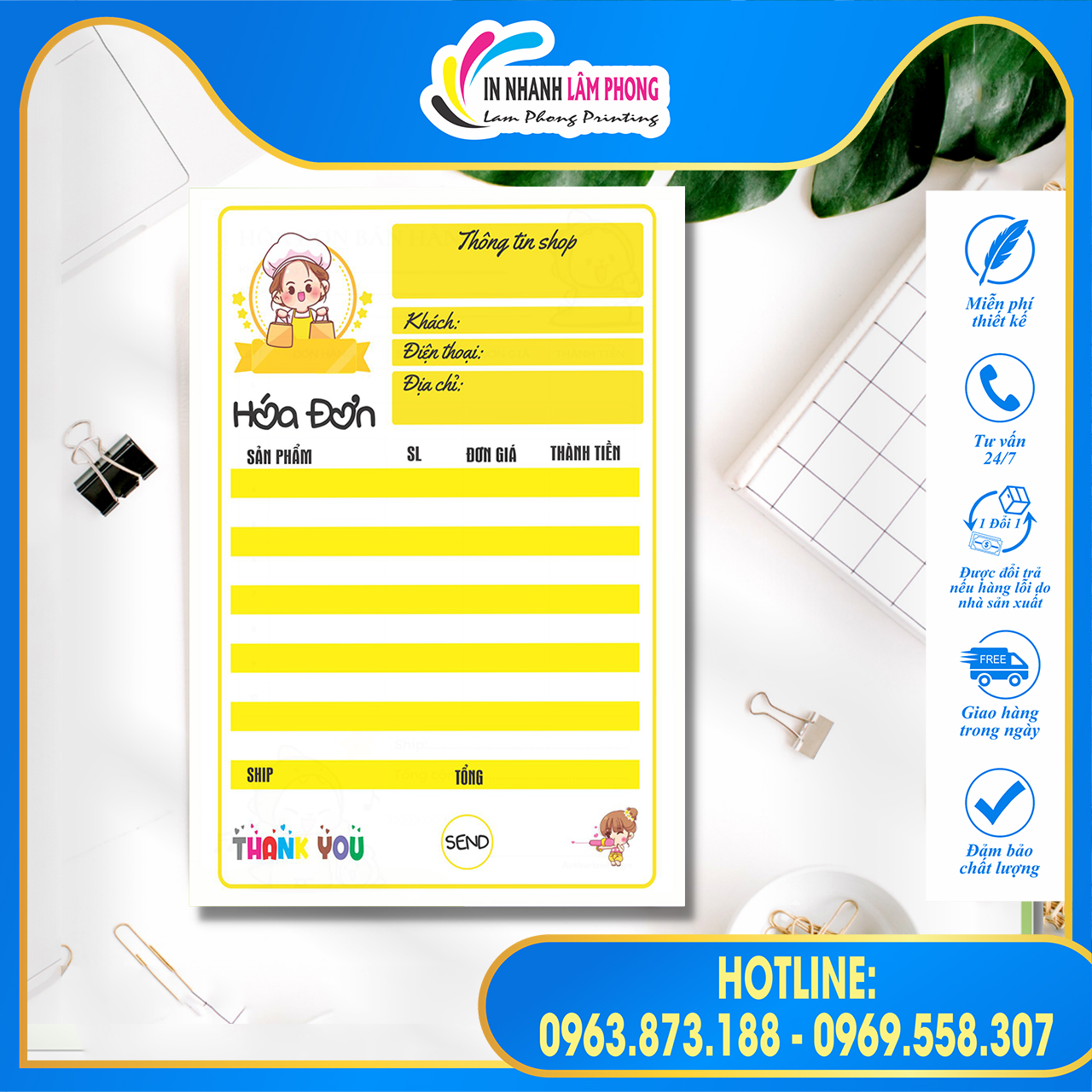 Combo 50 Hóa Đơn Mini Siêu Dễ Thương