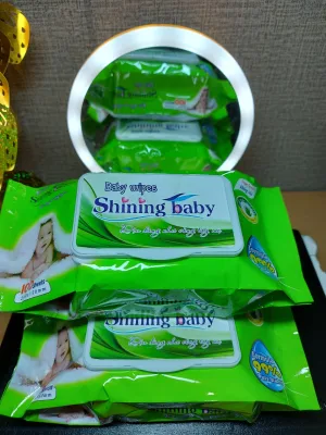 Combo 3 goi khăn ướt Shining Baby 100, Không mùi, giá siêu chất..
