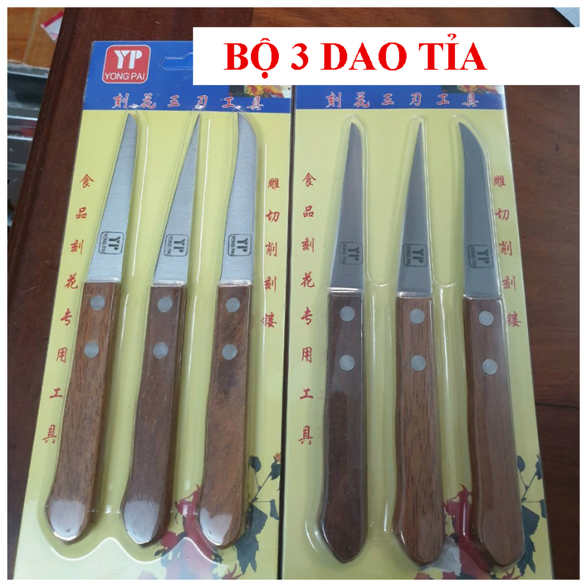 Bộ 3 Dao Tỉa Củ Quả Chuyên Dụng YP