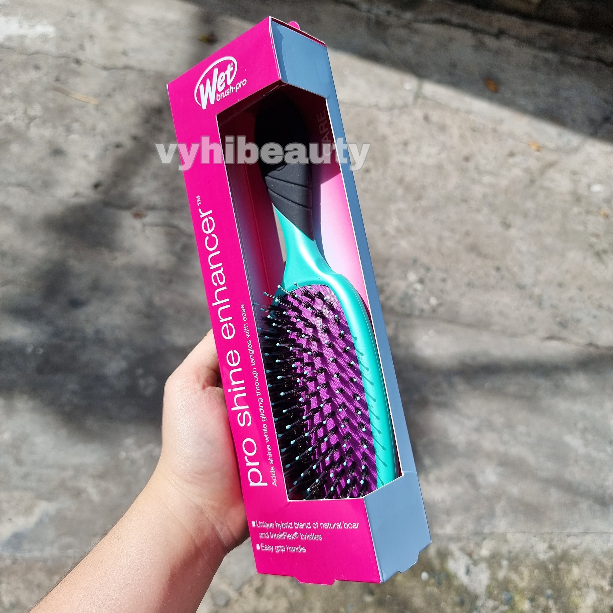 LƯỢC GỠ RỐI KÈM CÔNG NĂNG CHẢI BÓNG TÓC TỰ NHIÊN WET BRUSH PRO SHINE  ENHANCER 