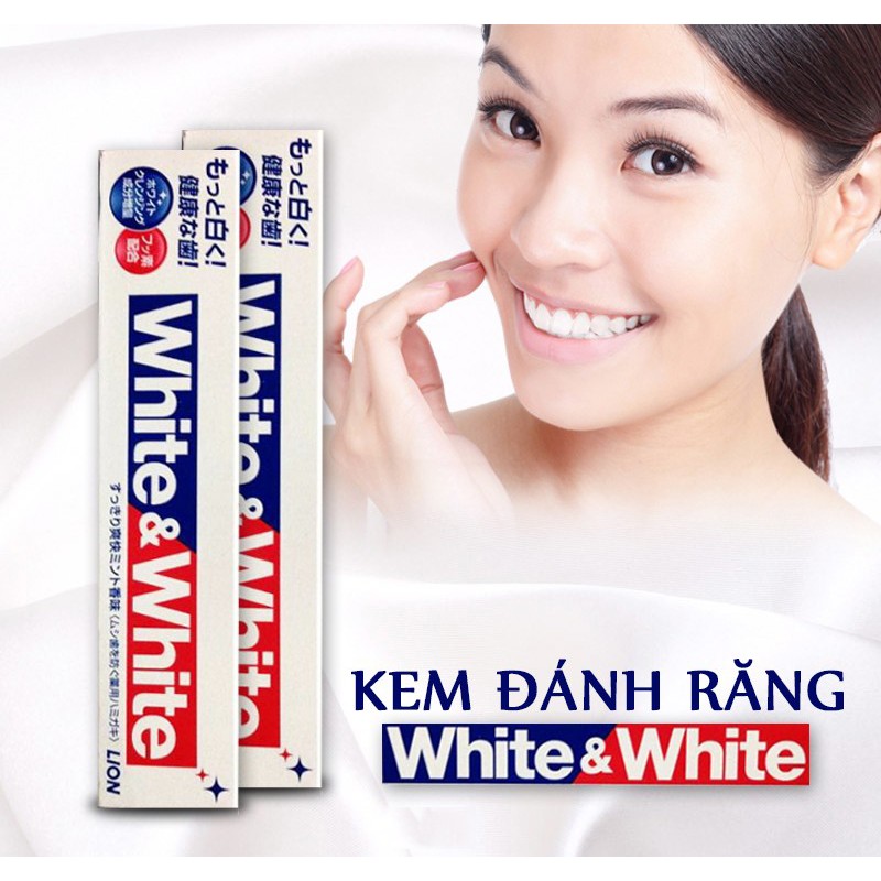 [NỘI ĐỊA NHẬT] Kem đánh răng trắng răng White White Nhật Bản tuýp 150g