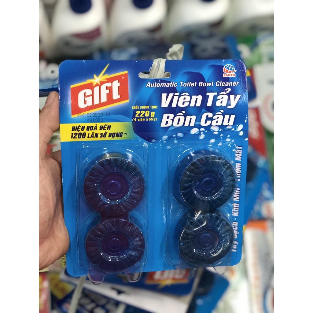 [HCM]VIÊN TẨY BỒN CẦU GIFT ( VỈ 4 VIÊN)